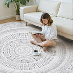 cotiled 8x8 Round Rug 8ft Circle Living Room Boho Area Rugs | Solve Modern - Image 5