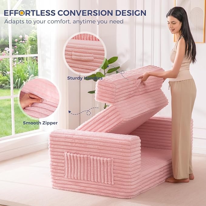 MAXYOYO Convertible Sofa Bed, 2 in 1 Folding Couch Bed - Image 6