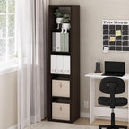 Furinno Cubicle Book Shelf, 5-Cube Bookshelf, Extra Thick Horizontally & - Image 2