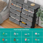 VASICAR Gray Dresser for Bedroom - Image 5
