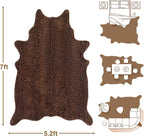Faux Antelope Cheetah Print Rug, Leopard Rug 5.2x7 Faux Animal Print Skin - Image 2