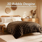 L'AGRATY Faux Rabbit Fur Throw Blanket - Image 3