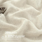 68 Inch Semi Sheer Linen Curtains - Image 3