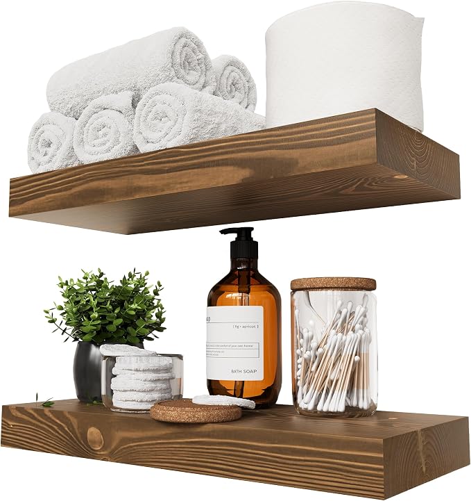 BAOBAB WORKSHOP Wood Floating Shelves by BAOBABWORKSHOP