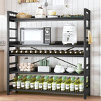HCHQHS 5 Tier Bookshelf, Adjustable Industrial Bookcase, Vertical Tall Book - Image 9