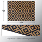 SAND MINE Reversible Mats, Plastic Straw Rug, Modern Area Rug, Large Floor Mat - Image 2