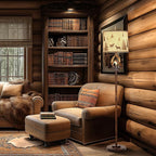 Scenekoy Rustic Farmhouse Antlers Floor Lamp - Image 7