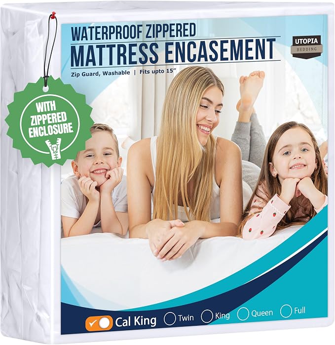 Utopia Bedding Mattress Protector Zippered California King Size, 100% by UTOPIABEDDING