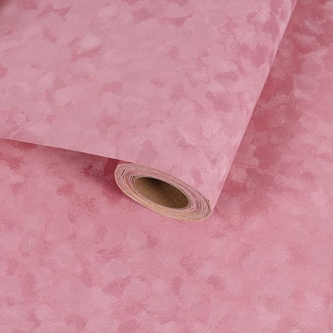 Coral Pink Velvet Drawer Liner Contact Paper by VaryFloral