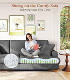 Kidirect 87in L Shaped Couch, Modular Sofa No Tool Assembly, Comfy Sectional - Image 7