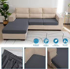 Water Repellent Couch Cushion Cover 3 Pieces Sofa Seat Cushion Covers, Stretch - Image 6
