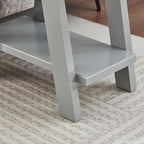 Roundhill Furniture Athens Contemporary Wood Shelf Side Table in Gray - Image 6