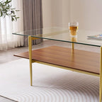 LumFurn X-Large Rectangle Glass Coffee Table, Mid-Century Modern Design - Image 7