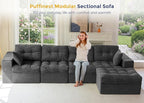 MAXYOYO 132" L Shaped Modular Sectional Sofa - Image 3