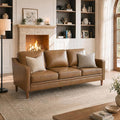 Kingfun 80" Faux Leather Sofa, 3 Seater Couch, Mid Century Modern Couches by KINGFUN-Anexcitingoption
