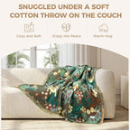 LUTBM Boho Throw Blanket for Bed Cotton Soft Lightweight Quilt Summer Blanket - Image 4