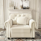 KEIKI 41" Velvet Chesterfield Sofa - Image 3