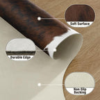 Faux Cowhide Rug, Animal Cow Hide Rug, 4.6 x 5.2 Ft Black and Brown | Premium - Image 8