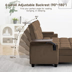 70.9" Chaise Lounge Chair Indoor, Oversized Boucle Upholstered Sofa Bed - Image 8