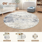 DMOYEST 6ft Round Area Rug Living Room Rugs - Image 3