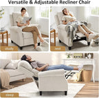 Oversized Recliner Chair for Living Room, Modern Reclining Sofa Home Theater - Image 4