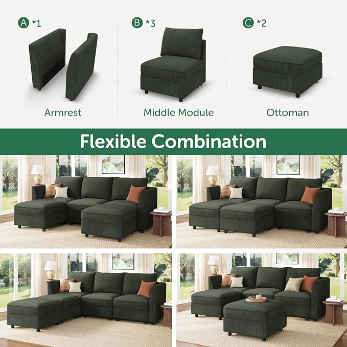 HONBAY Modular Sectional Sofa - Image 4