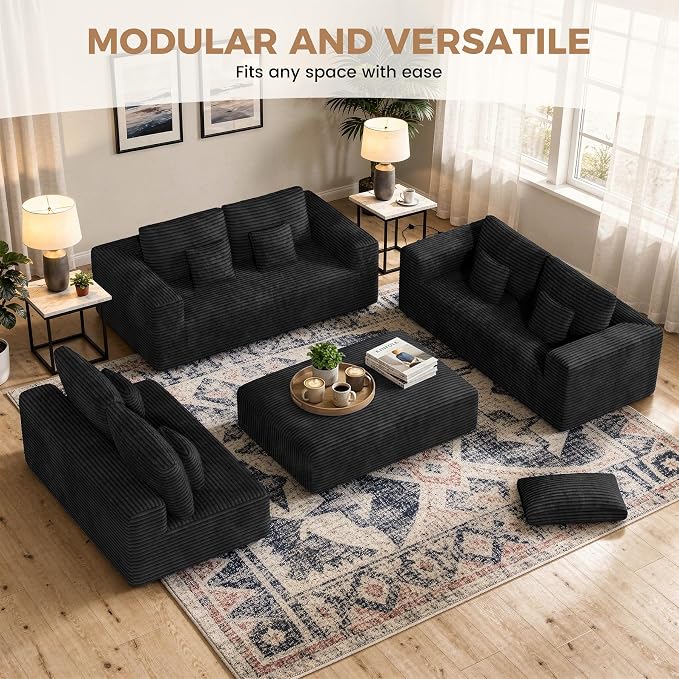 Luxanimarion 80'' Modern Cloud Loveseat Sofa, No Assembly Required Deep Seat - Image 7