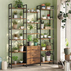 AFLUI Triple Bookshelf with 3 Fabric Drawers, 6-Tier Book Shelf and 10 Display - Image 9