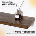 Acovy 30 Inch Floating Shelves, 9.3" Deep Floating Shelf Wall Mounted, Rustic - Image 4