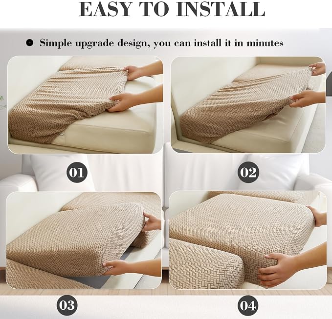 Couch Covers for 2 Cushion Sofa Pet Friendly Couch Cushion Covers Universal - Image 7