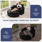 MAXYOYO Oversized Round Chaise Lounge Sofa, Upholstered Lounge Chair - Image 9
