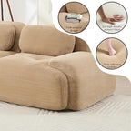 Boneless Sectional Couch, No Assembly Required, 81.8” Modular Cloud Sofa - Image 7