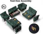 Vipbear 111" Modular Sectional Sleeper Sofa - Image 4