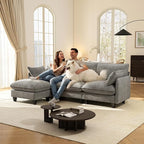 Ihanherry 105" Modular Sectional Sofa, L-Shaped Cloud Couch - Image 8