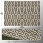 SAND MINE Reversible Mats, Plastic Straw Rug, Modern Area Rug, Large Floor Mat - Image 2