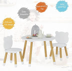 UTEX Kids Wood Table and Chair Set, Kids Play Table - Image 4