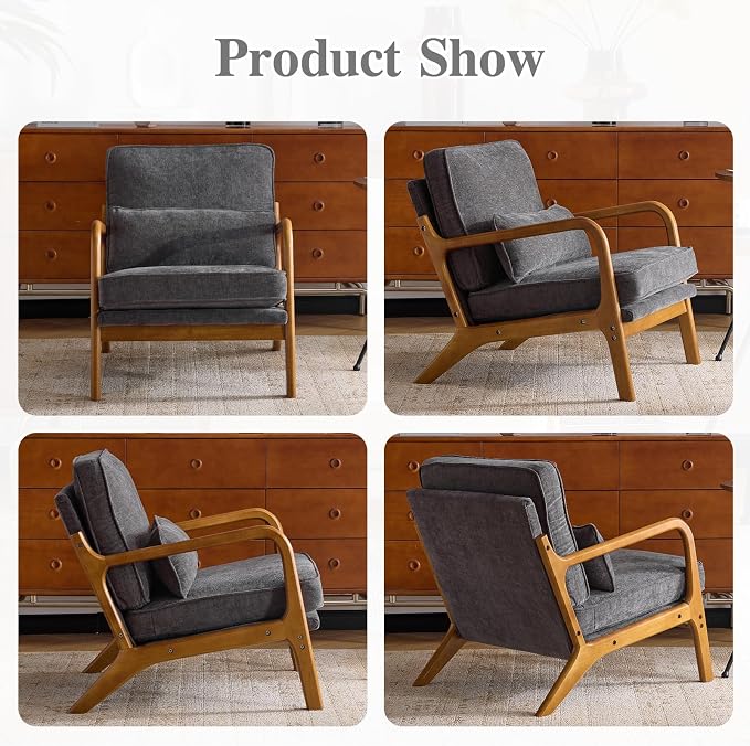 Karl home Mid Century Modern Accent Chair - Image 6