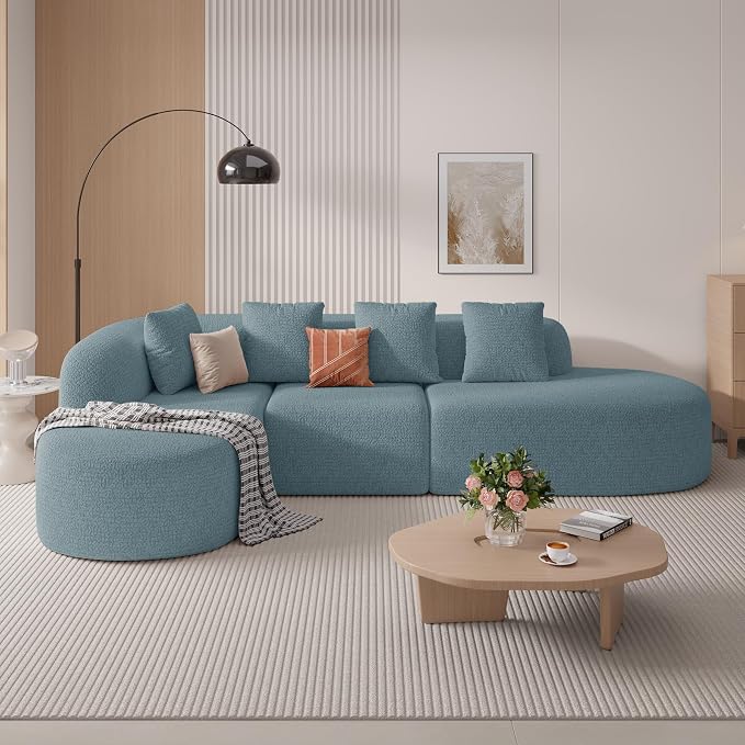 114 Inch Boneless Couches for Living Room, Modern Modular Sectional Sofa - Image 7