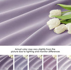MIULEE Lilac Back Tab Blackout Curtains 52x72 Inches Long 2 Panels Set | Rod - Image 8