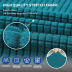 Stretch Couch Covers for Sofa, 3 Cushion Couch Slipcover, Peacock Blue - Image 5