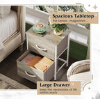 WLIVE Nightstand, 2 Drawer Dresser - Image 4
