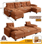 104.7" U-Shaped Sleeper Sofa - Image 3