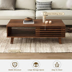 Furniway Mid Century Coffee Table Set, Living Room Table Set of 3 - Image 3
