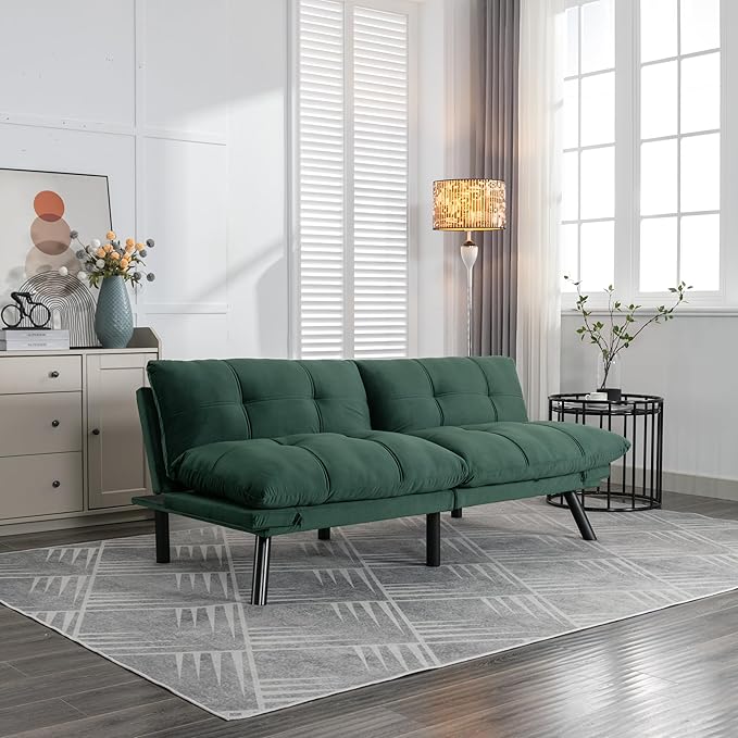 GDFStudio Hayezc Loveseat Sofa, Convertible Sofa Bed, 2-in-1 Folding Modern - Image 3