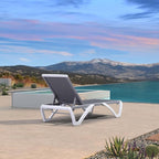 PURPLE LEAF Patio Chaise Lounge Chair Outside Aluminum Plastic Stackable - Image 3