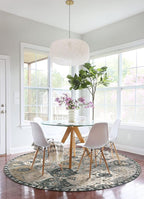 Lahome Moroccan Washable Round Area Rug, Soft Vintage Circle Round Rugs 6ft | - Image 6