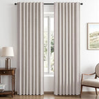 MIULEE 100% Blackout Linen Curtains by MIULEE
