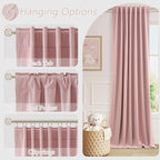 100% Blackout Linen Curtains 84 Inch 2 Panels Set - Image 6