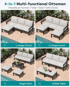 SERWALL Outdoor Ottoman with Cushions - Image 5