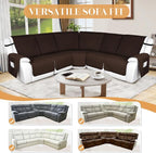HDCAXKJ 100% Waterproof Reclining Sectional Couch Covers L Shape Recliner Sofa - Image 6